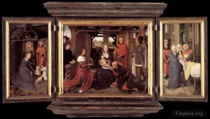 艺术家汉斯·梅姆林作品《扬·弗洛伦斯三联画,1479》