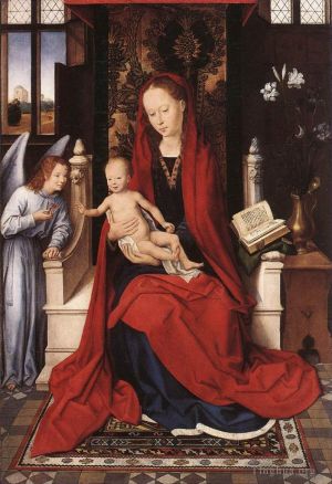 艺术家汉斯·梅姆林作品《圣母与孩子和天使登基,1480》