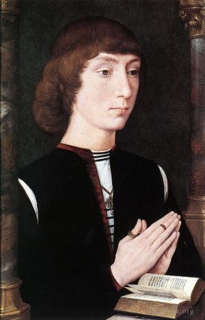 艺术家汉斯·梅姆林作品《祈祷中的年轻人,1475》
