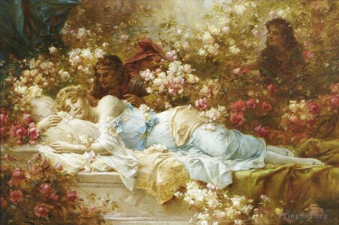汉斯·查兹卡 的油画作品 -  《睡美人》