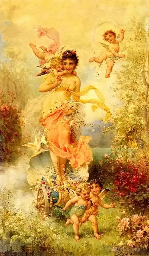 汉斯·查兹卡 的油画作品 -  《春天的女神》