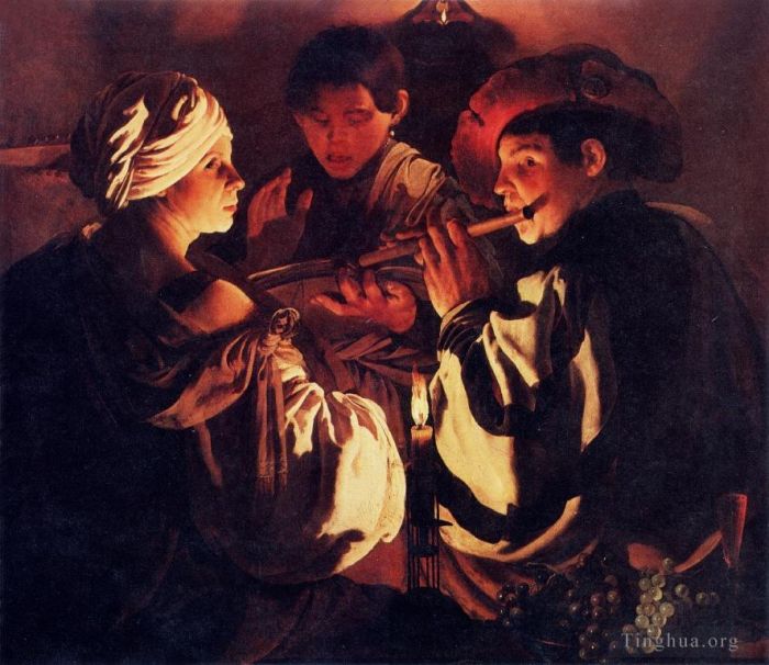 亨德里克·德·布吕根 的油画作品 -  《布鲁根音乐会》