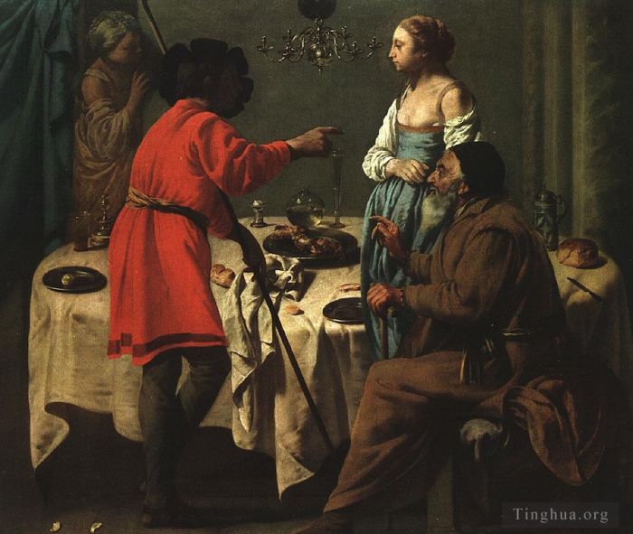 亨德里克·德·布吕根 的油画作品 -  《雅各责备拉班,1627》