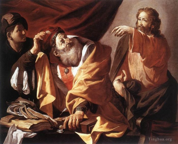亨德里克·德·布吕根 的油画作品 -  《圣马太的召唤,1616》