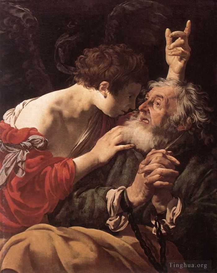 亨德里克·德·布吕根 的油画作品 -  《圣彼得的拯救》