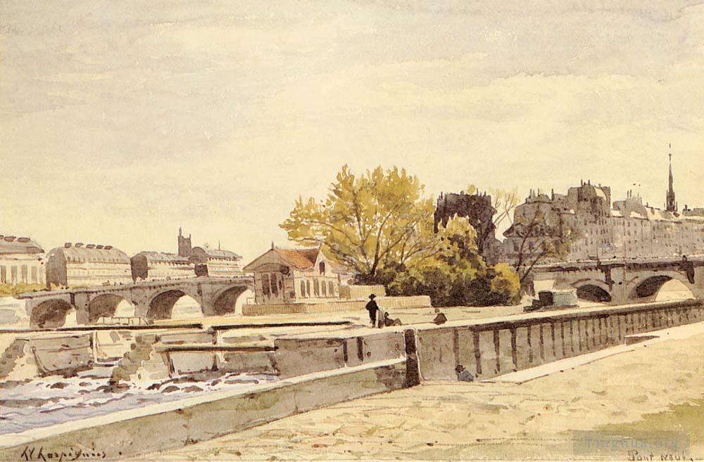 亨利·哈伯尼斯作品《巴黎新桥》