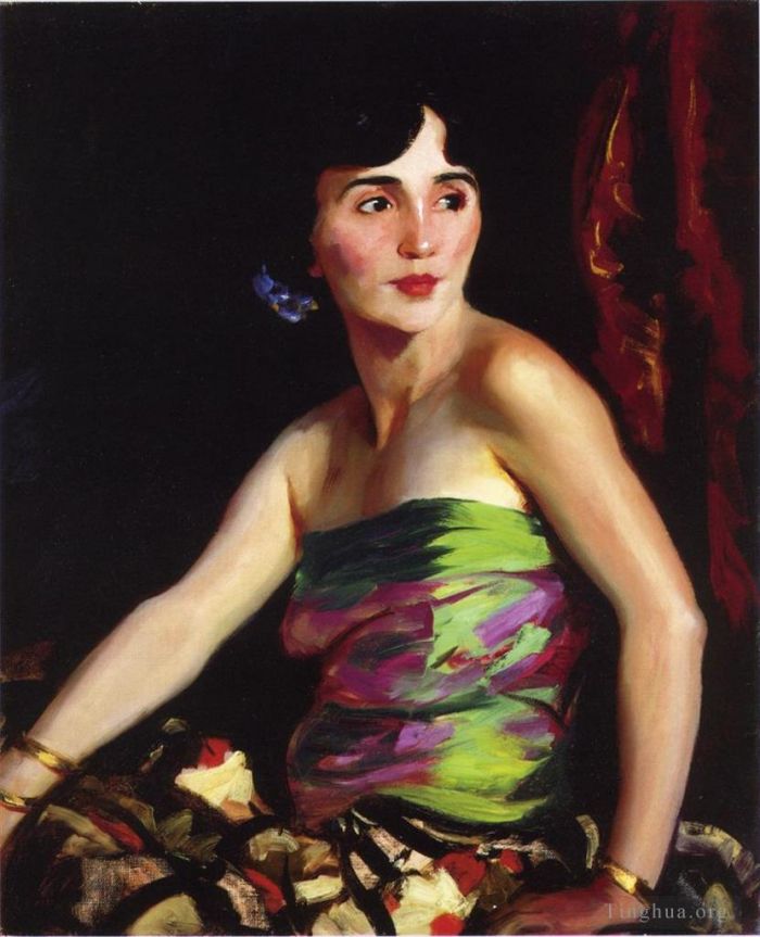 亨利·罗伯特 的油画作品 -  《伊索丽娜·马尔多纳多,西班牙舞者》