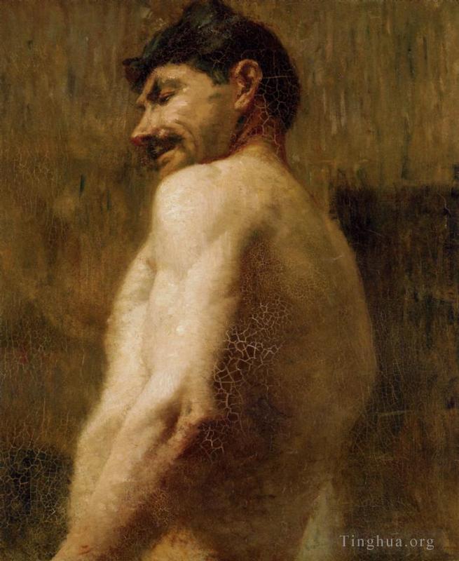 亨利·德·图卢兹·劳特累克作品《一个裸体男人的半身像》