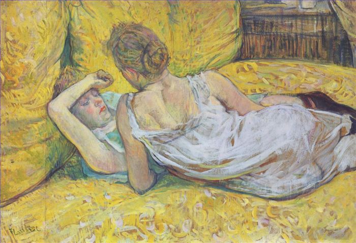 亨利·德·图卢兹·劳特累克 的油画作品 -  《抛弃这对1895》