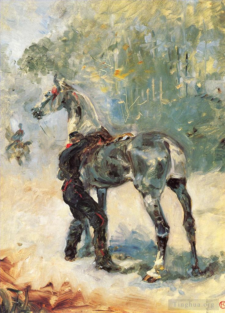 亨利·德·图卢兹·劳特累克作品《炮兵备马,1879》