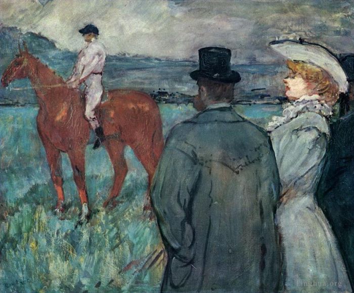 亨利·德·图卢兹·劳特累克 的油画作品 -  《1899年的比赛》