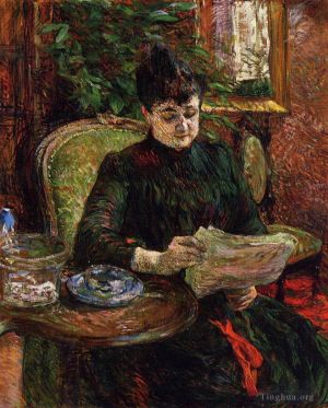 艺术家亨利·德·图卢兹·劳特累克作品《艾琳·吉伯特夫人,1887》
