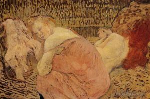 艺术家亨利·德·图卢兹·劳特累克作品《两个朋友,1895》