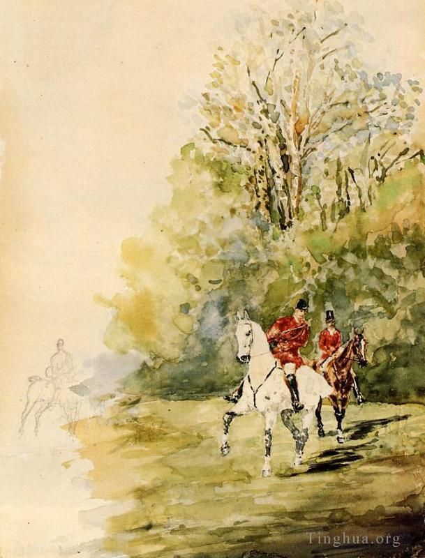 亨利·德·图卢兹·劳特累克 的各类绘画作品 -  《打猎》
