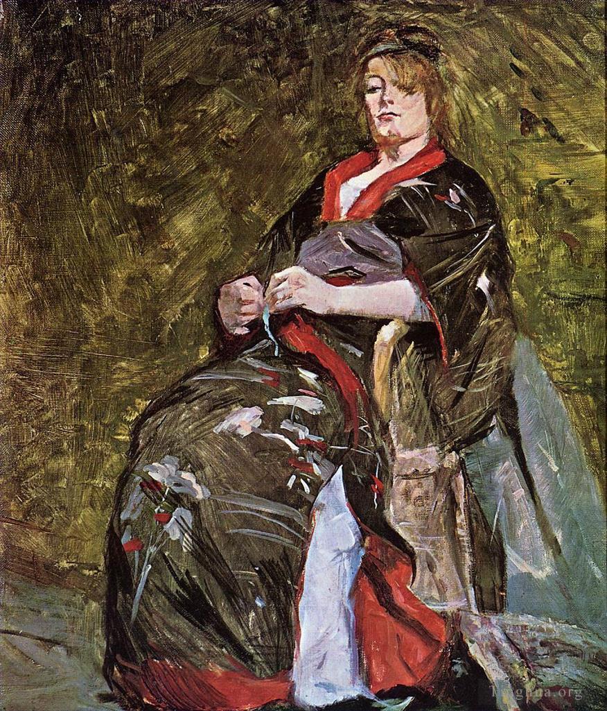 亨利·德·图卢兹·劳特累克作品《穿着和服的莉莉·格尼尔》