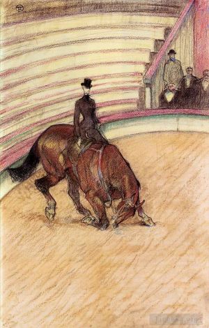 艺术家亨利·德·图卢兹·劳特累克作品《马戏团盛装舞步,1899》