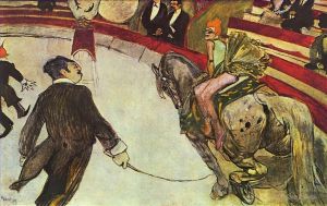 艺术家亨利·德·图卢兹·劳特累克作品《费尔南多马戏团骑手,1888》
