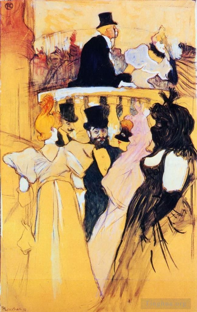 亨利·德·图卢兹·劳特累克 的各类绘画作品 -  《1893年在歌剧舞会上》