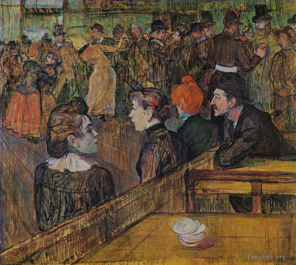 亨利·德·图卢兹·劳特累克作品《煎饼磨坊舞会,1889》