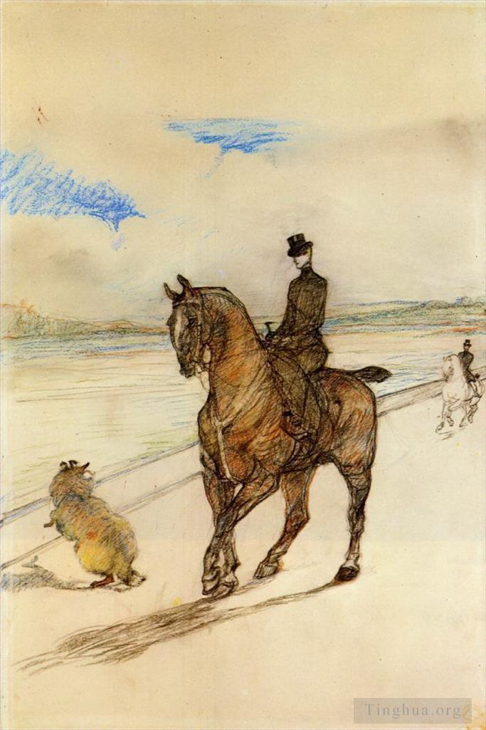 亨利·德·图卢兹·劳特累克作品《女骑士,1899》