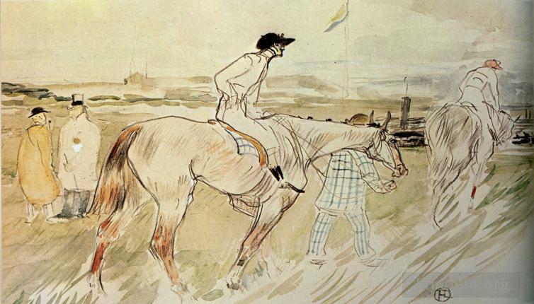 亨利·德·图卢兹·劳特累克作品《热切地想要某样东西就足够了,好骑师,1895》