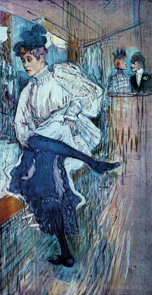 艺术家亨利·德·图卢兹·劳特累克作品《简·艾薇儿跳舞,1891》