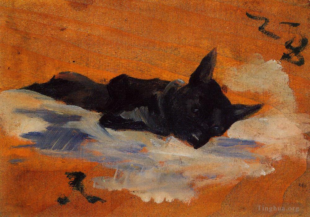亨利·德·图卢兹·劳特累克作品《小狗,1888》