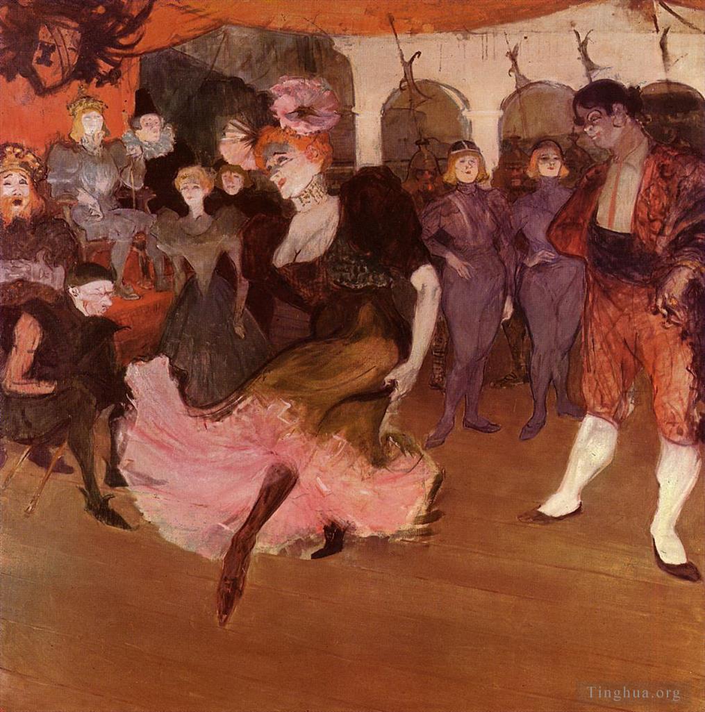 亨利·德·图卢兹·劳特累克作品《Marcelle,Lender,在,1895,年的,Chilperic,中穿着波莱罗舞曲》