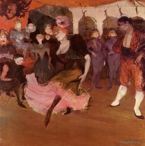 艺术家亨利·德·图卢兹·劳特累克作品《Marcelle,Lender,在,1895,年的,Chilperic,中穿着波莱罗舞曲》