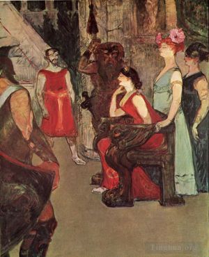 艺术家亨利·德·图卢兹·劳特累克作品《梅萨利娜坐姿,1900》