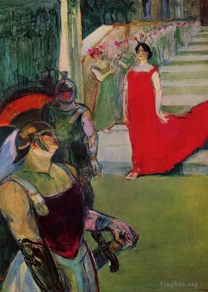 艺术家亨利·德·图卢兹·劳特累克作品《梅萨琳,1901》