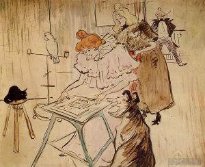 艺术家亨利·德·图卢兹·劳特累克作品《运动记录仪,1898》