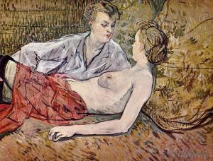 艺术家亨利·德·图卢兹·劳特累克作品《两个朋友,1891》