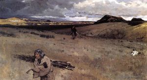 艺术家亨利·弗朗索瓦·法尔尼作品《平原上的劳动者》