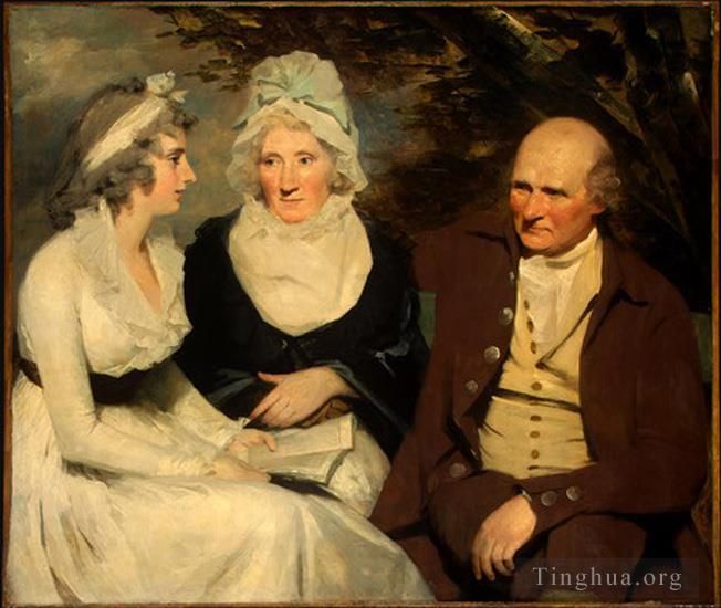 亨利·雷伯恩 的油画作品 -  《5,约翰·约翰斯通贝蒂·约翰斯通和韦德伯恩小姐》