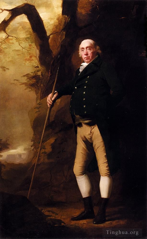 亨利·雷伯恩 的油画作品 -  《拉维尔斯顿中洛锡安苏格兰画家亚历山大·基思的肖像亨利·雷伯恩》