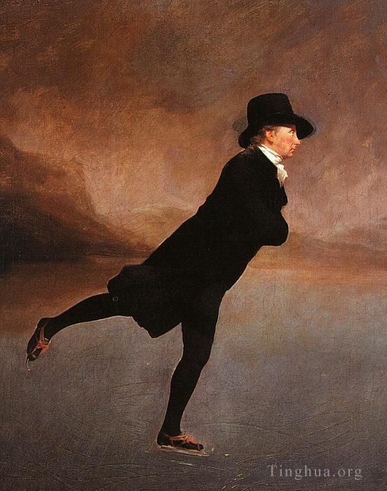 亨利·雷伯恩 的油画作品 -  《罗伯特·沃克牧师滑冰》