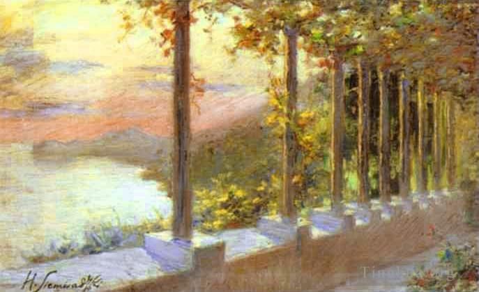 亨德里克·赫克托·谢米拉德斯基 的油画作品 -  《意大利风景》