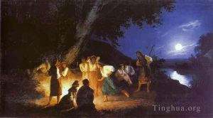艺术家亨德里克·赫克托·谢米拉德斯基作品《伊万·库帕拉前夕之夜》