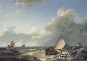 艺术家赫曼努斯·库库克·森尔作品《在强风中运输》