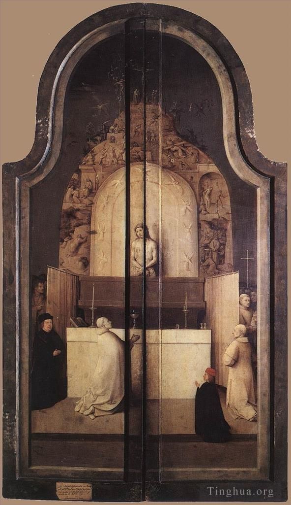 希罗宁姆斯·博希 的油画作品 -  《对贤士的崇拜封闭道德》