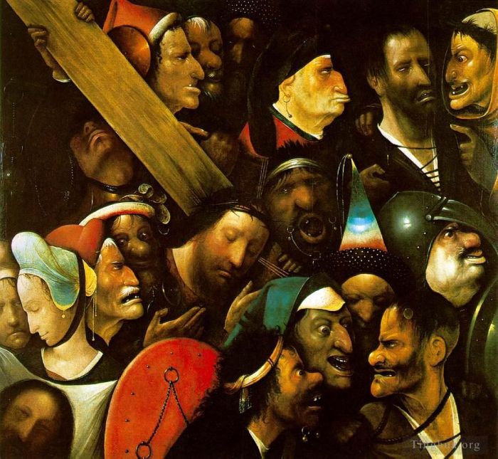 希罗宁姆斯·博希 的油画作品 -  《基督背负十字架的寓意》