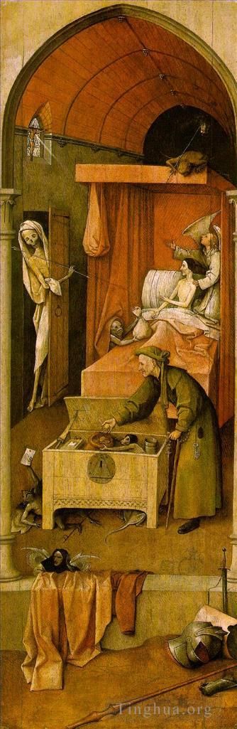 希罗宁姆斯·博希 的油画作品 -  《死亡与守财奴的道德》