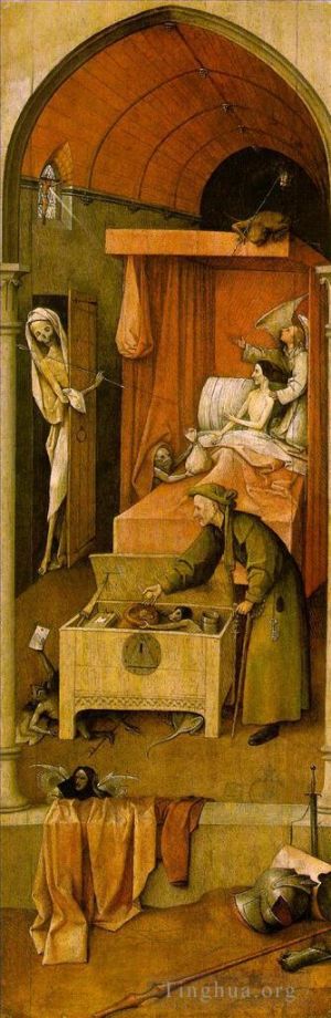 艺术家希罗宁姆斯·博希作品《死亡与守财奴的道德》
