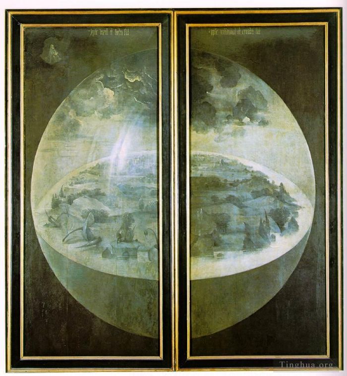 希罗宁姆斯·博希 的油画作品 -  《人间欢乐花园三联画的外翼寓意》