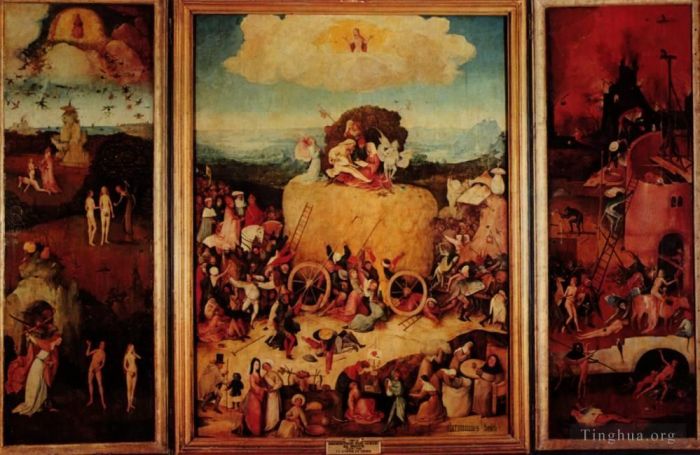 希罗宁姆斯·博希 的油画作品 -  《干草道德》