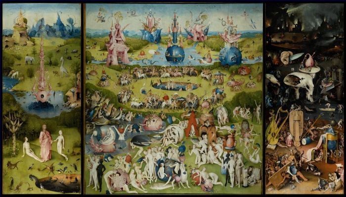 希罗宁姆斯·博希 的油画作品 -  《博世高分辨率的人间欢乐花园》
