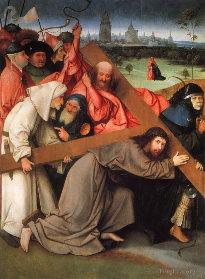 希罗宁姆斯·博希 的油画作品 -  《背负十字架的基督1》
