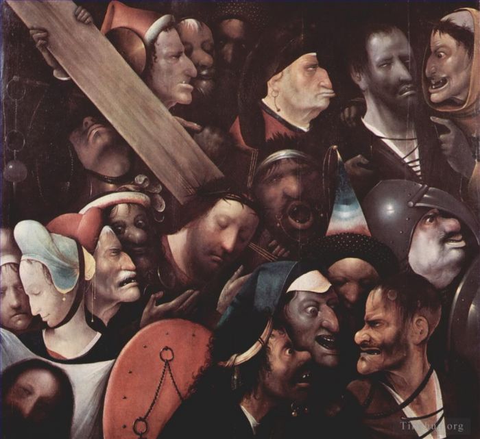 希罗宁姆斯·博希 的油画作品 -  《背负十字架,1480》