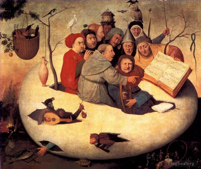 希罗宁姆斯·博希 的油画作品 -  《蛋中音乐会,1480》